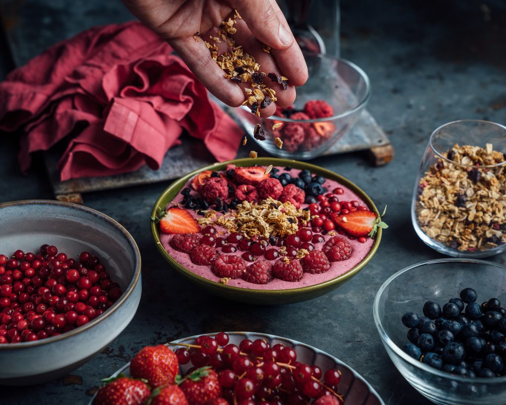 Marjainen smoothiebowl